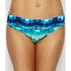 LA BLANCA  Global Tie Dye Banded Hipster Bikini Bottom Size 12 NWOT